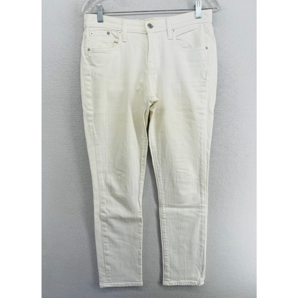 J. Crew Denim - J.CREW Jeans Womens 26 Slim Broken in Boyfriend Stretch Denim Cotton White